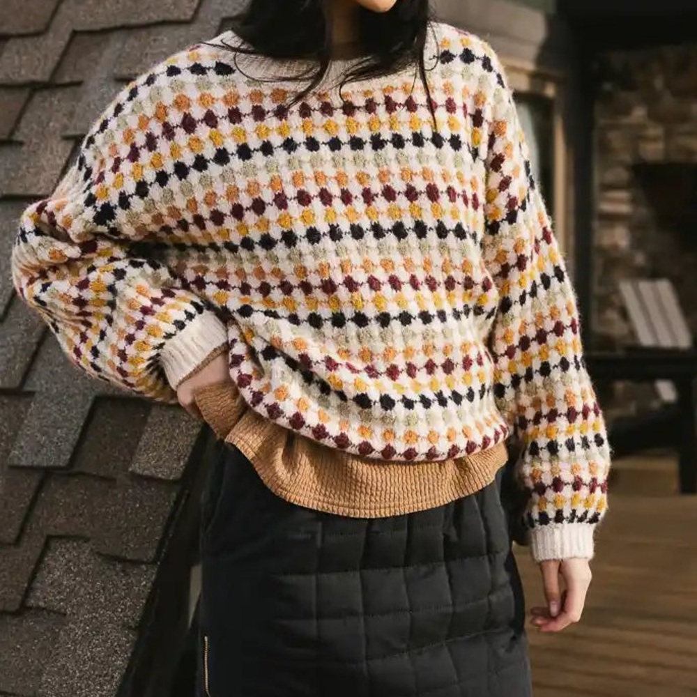 Böhme Hexagon Knit Sweater in Charcoal